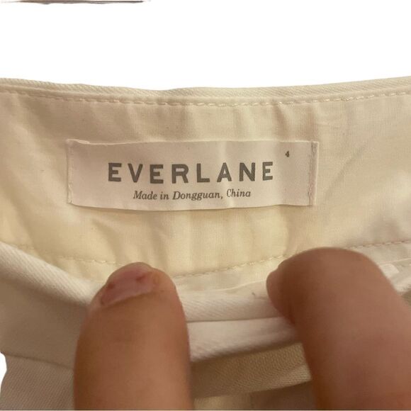 Everlane NWOT White Structure Stretch Wide Leg Minimalist Trouser Pants Pockets - Picture 3 of 6